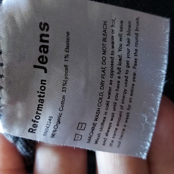 Reformation Elsie Mojave Straight Leg Jeans Exposed button fly and patch pockets - Picture 10 of 10